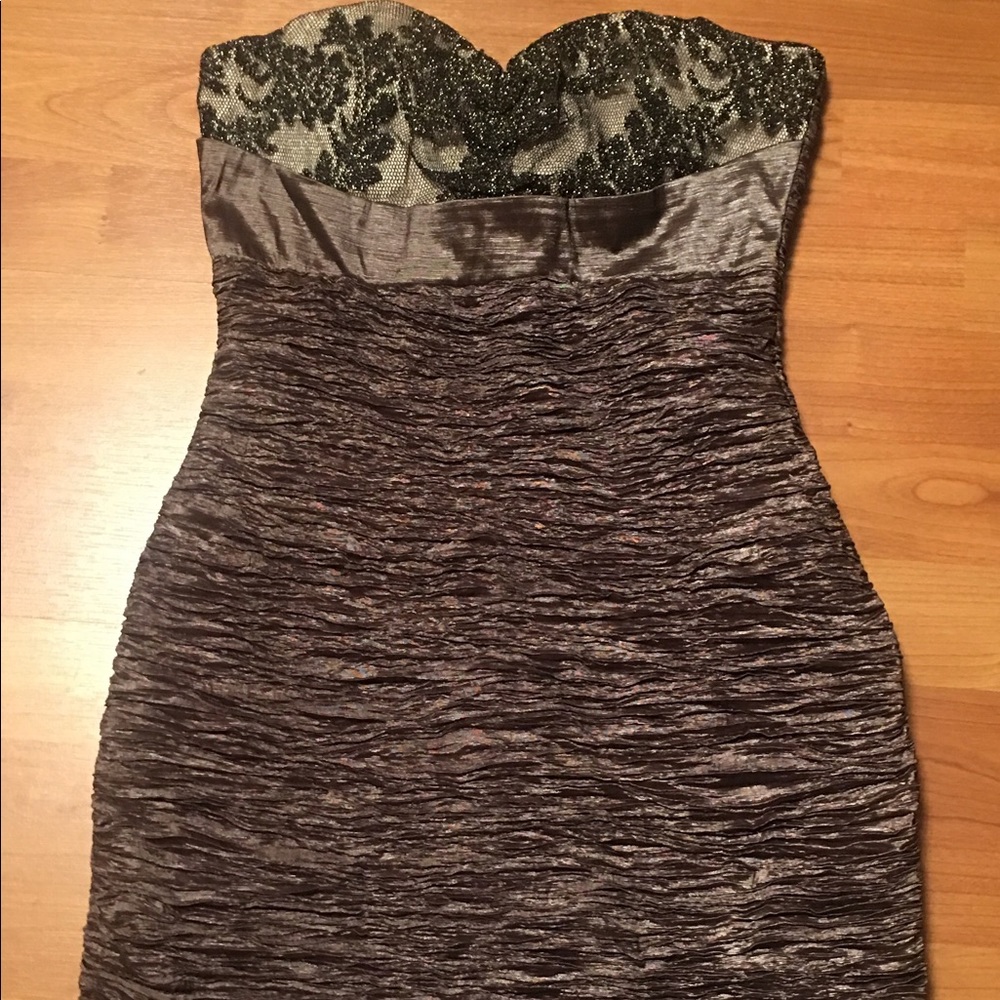 Olive Gown Strapless And Shimmery Gorgeous